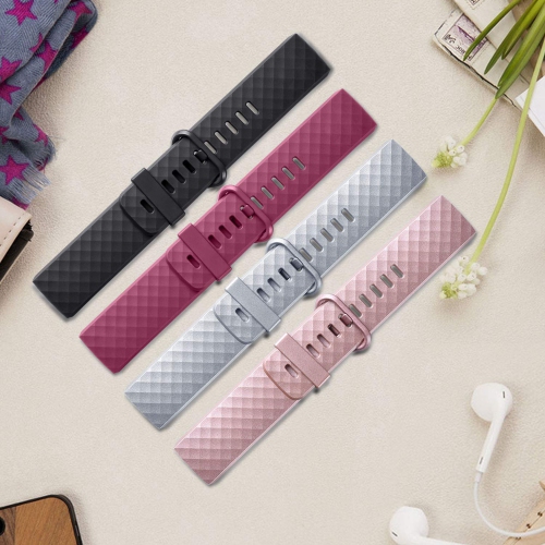 Fitbit Charge 3 Bands, Classic Soft Replacement Wristband Sport Strap (LARGE) (4 PACK)
