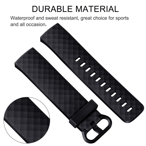 navor Fitbit Charge 3 / Charge 3 SE /Charge 4 Bands, Classic Soft Replacement Wristband Sport Strap (LARGE)