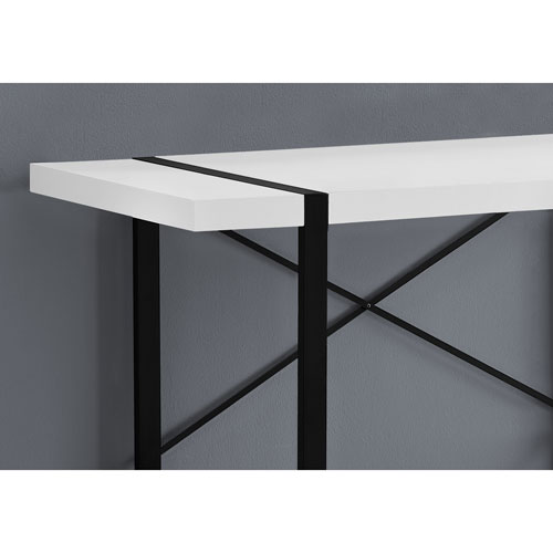 Bureau d'ordinateur contemporain de Monarch - Blanc
