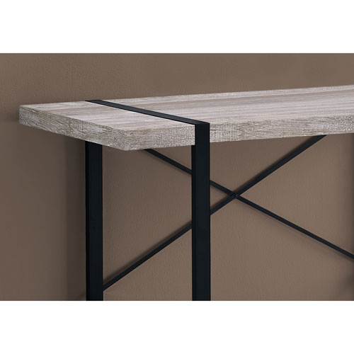 Bureau d'ordinateur contemporain de Monarch - Taupe/noir