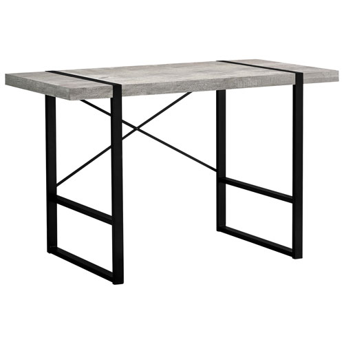 Monarch Contemporary Computer Desk - Grey/Black