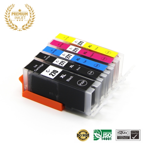 ULTRA INK  5 Colors Combo - Canon Pgi-270Xl Pbk & Cli-271Xl Bk/c/m/y Inkjet Cartridge Online Only