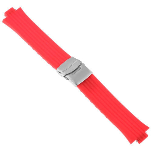 Strapsco Silicone Rubber Watch Band Strap for Oris TT1 & Williams F1 - Red