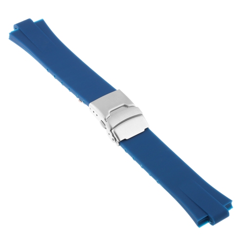 Strapsco Silicone Rubber Watch Band Strap for Oris Aquis - Blue