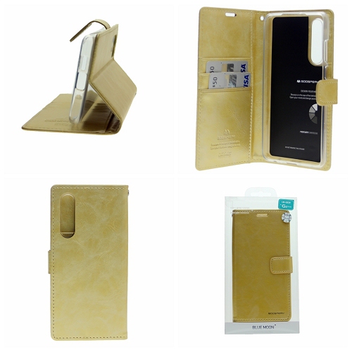 TopSave Goospery Bluemoon Diary For Samsung Galaxy A70, Gold