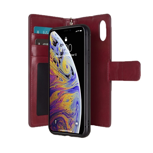 For Iphone XS Max Goospery Detachable Case, Burgundy