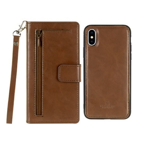 For Iphone XS Max Goospery Detachable Case, Brown