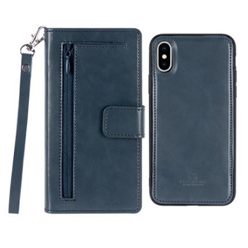 Pour Iphone XS Max Goospery détachable Case, bleu marine