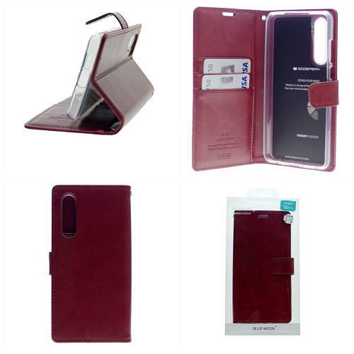 TopSave Goospery Bluemoon Diary For Samsung Galaxy A70, Burgundy