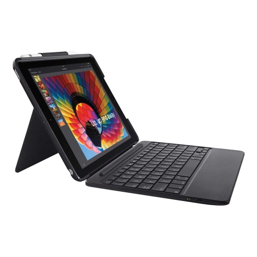 Boîte ouverte - Étui-clavier mince folio de Logitech pour iPad 9,7 po de 5e et 6e génération - 920-009040 - Noir