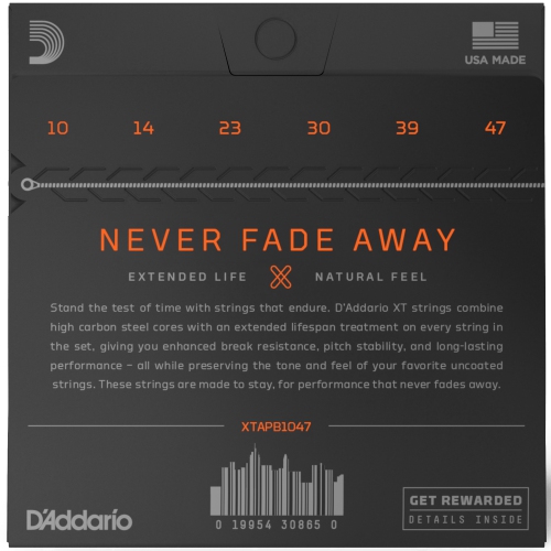 Cordes de guitare acoustique en bronze phosphoreux XT d'Addario - très léger