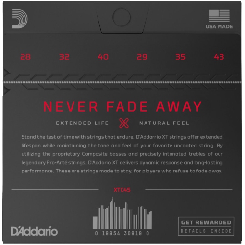 D'Addario XT Silver Plated Copper Classical Guitar Strings - Normal