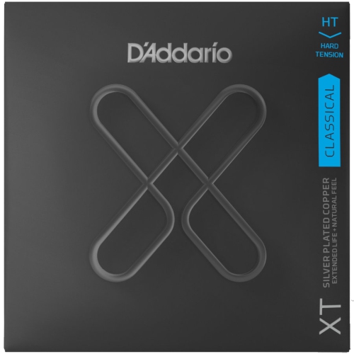 Cordes de guitare classique en cuivre plaqué argent XT d’Addario - rigide