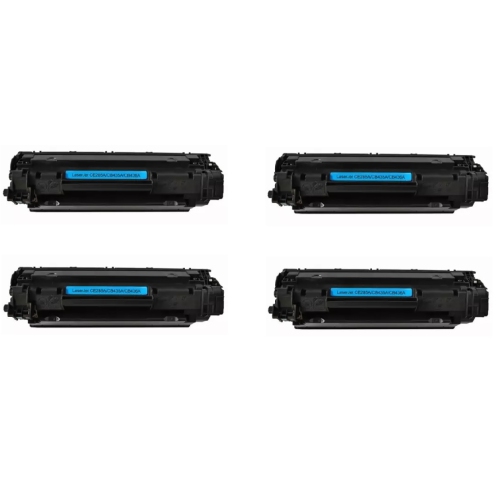 CC Premium Compatible 4 Pack HP 35A(CB435A)/36A(CB436A)/85A(CE285A)/CRG-125 Black Toner Cartridge