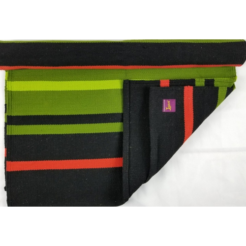 Yogavni Mysore Cotton Yoga Mat Rugs Color Green Black 1 Piece