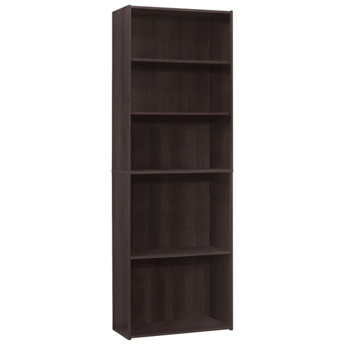 Monarch 72" 5-Shelf Bookcase - Cappuccino