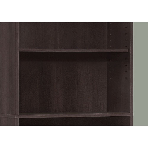 Monarch 72" 5-Shelf Bookcase - Cappuccino
