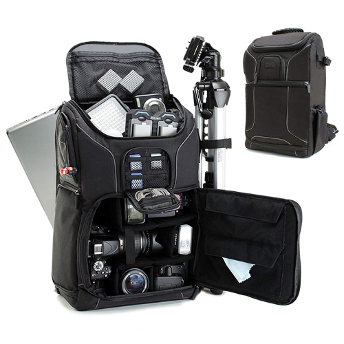 Professional Camera Backpack DSLR with Comfort Strap Design for Canon EOS Rebel T5, T5i, T6i and Digital SLR Cameras