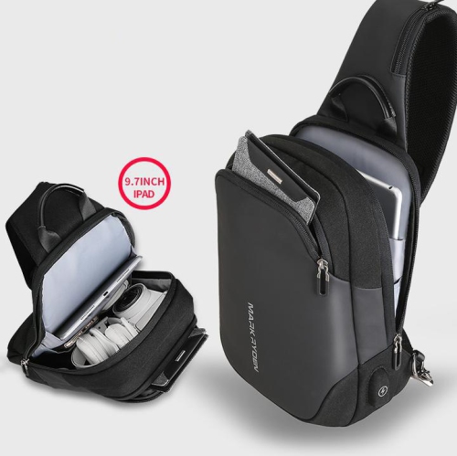 Mark Ryden "CURRENT MINI" usb charging w/ anti theft pocket, Oxford material, fits 9.7" tablet