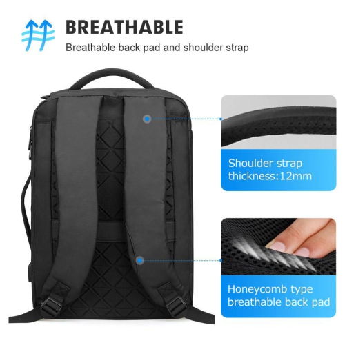 Mark Ryden "DARWIN" Business Style Laptop Backpack that easily Converts to a Briefcase, Water repellent Material