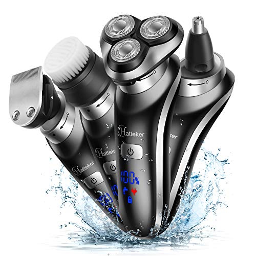 Hatteker Electric Shaver Razor Men Rotary Shaver For Men Cordless