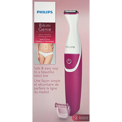 Philips BikiniGenie Cordless Women's Trimmer for Bikini Line, w/ Comb, Wet & Dry Use, BRT381/15