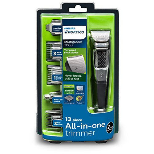 Philips Norelco Multi Groomer MG3750/60-13 piece, beard, face, nose, and ear hair trimmer and clipper