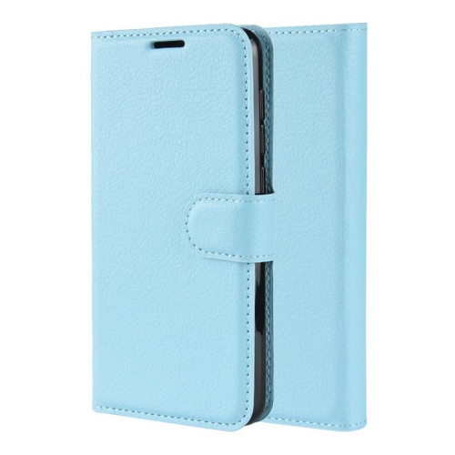 PANDACO Light Blue Leather Wallet Case for Samsung Galaxy Note 10