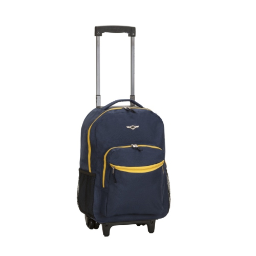 ROCKLAND  Rolling Backpack, Navy, 17-Inch