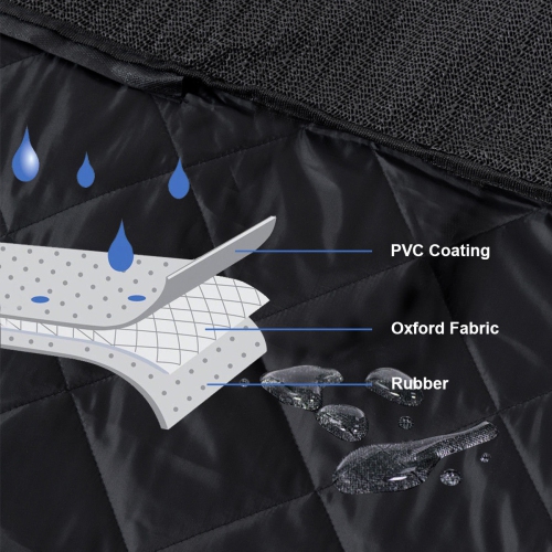 Gymax Black Waterproof Pet Front Seat Cover For Cars Nonslip Rubber Backing w/ Anchor