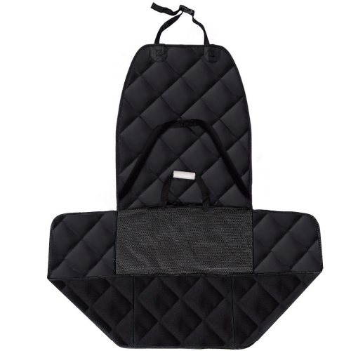 Gymax Black Waterproof Pet Front Seat Cover For Cars Nonslip Rubber Backing w/ Anchor