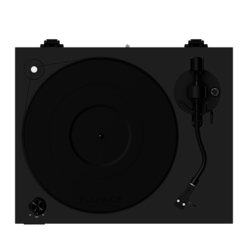 Tourne-disque haute fidélité en vinyle RT84 de Fluance avec cartouche bleue Ortofon 2M et moteur de contrôle de vitesse