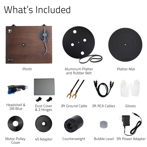 Fluance RT84 Reference High Fidelity Vinyl Turntable Record Player with Ortofon 2M Blue Cartridge & Speed Control Motor