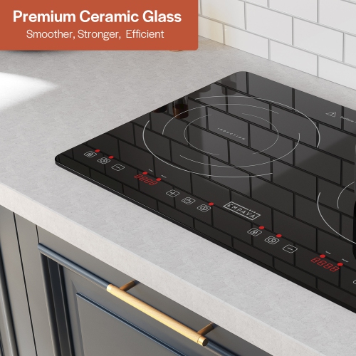 Empava 20.5" 2-Burner Electric Induction Cooktop - Black