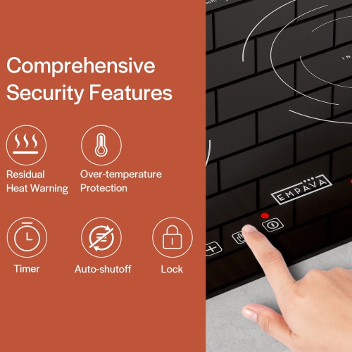 Empava 20.5" 2-Burner Electric Induction Cooktop - Black