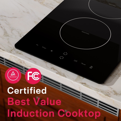 Empava 12" 2-Burner Electric Induction Cooktop 120V - Black