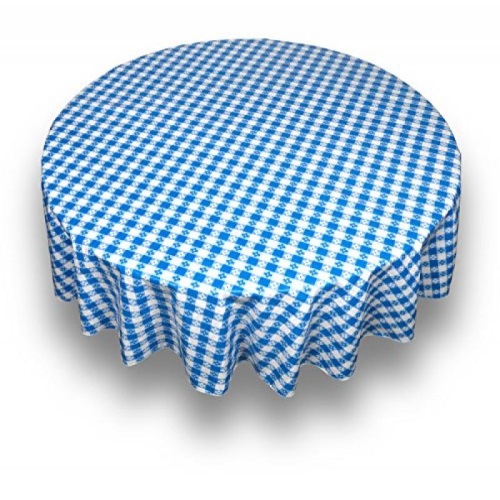 Round Vinyl Flannel Backed Tablecloth, Round Picnic Tablecloths