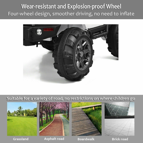 Costway 12V Kids Ride On Truck Car w/Bluetooth Remote Control MP3 Music LED Lights