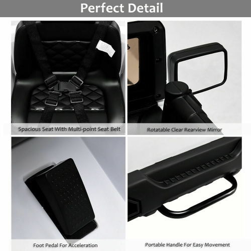 Costway 12V Kids Ride On Truck Car w/Bluetooth Remote Control MP3 Music LED Lights