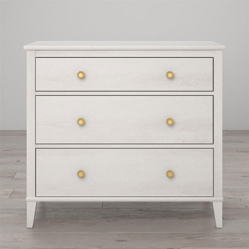 Monarch Hill Poppy Contemporary 3-Drawer Dresser - Ivory Oak