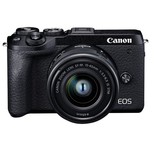 Canon EOS M6 Mark II Mirrorless Camera with 15-45mm IS STM + EVF Lens Kit