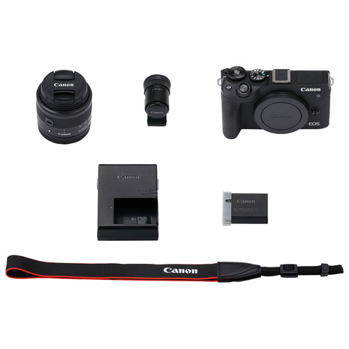 Canon EOS M6 Mark II Mirrorless Camera with 15-45mm IS STM +