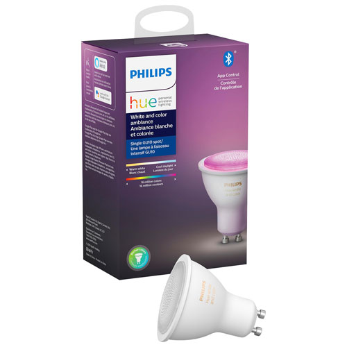 Ampoule DEL blanche et couleur intelligente Bluetooth GU10 Hue de Philips