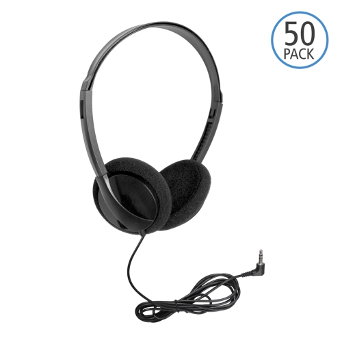 HamiltonBuhl Headphones 50 Pack Over Ear Personal Economical 3.5