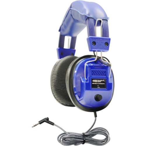 Hamilton Buhl Kids Deluxe Stereo Headphone w/ Volume Control, 3.5mm Plug, Blue