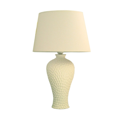 SIMPLE DESIGNS White Texturized Curvy Ceramic Table Lamp [This review was collected as part of a promotion