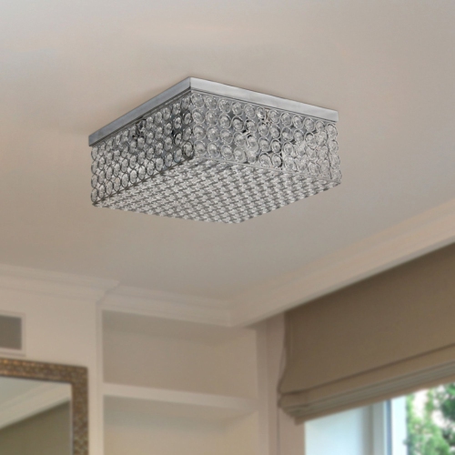 Modern Decorative 12" Elipse Square Flushmount