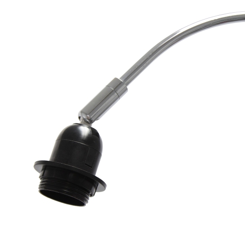 Arched Brushed Nickel Floor Lamp, White Shade