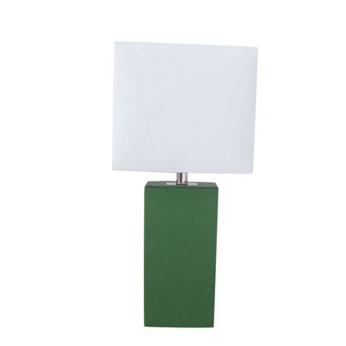 Modern Green Leather Table Lamp