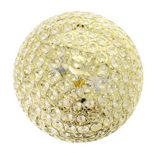 Home Plafonnier décoratif à 2 ampoules Elipse Crystal, doré